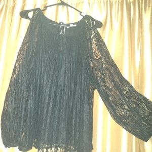 Black lace blouse